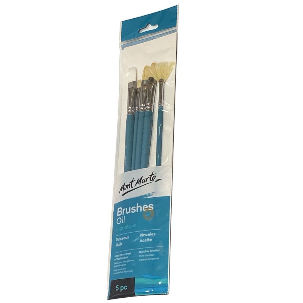 Mont Marte Gallery Series Brush Set Oils 5pc