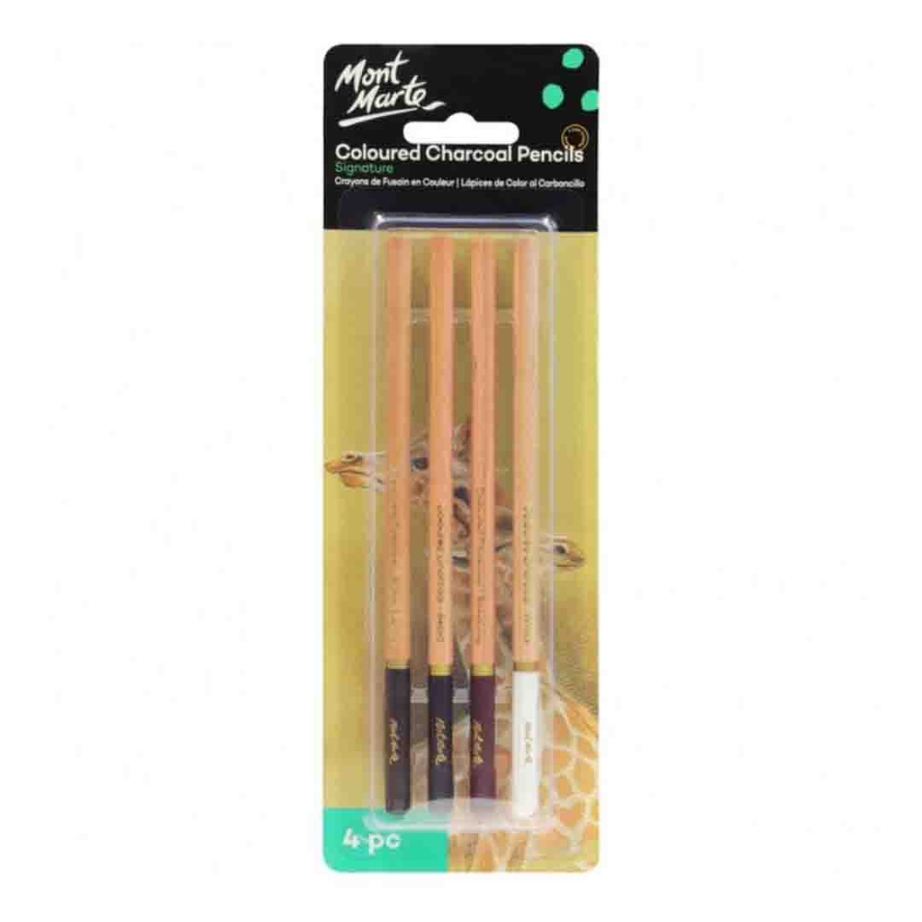 Mont Marte Charcoal Pencils - colored 4p