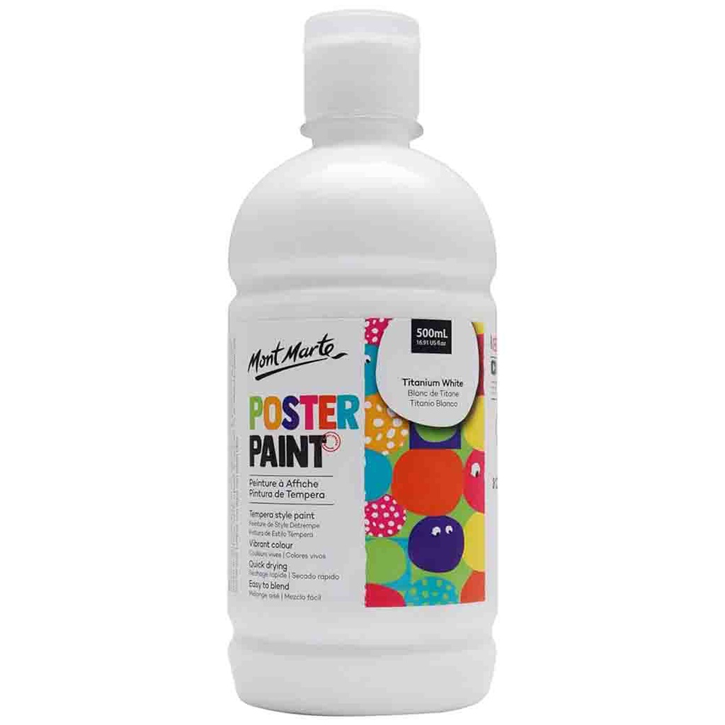 Mont Marte Kids - Poster Paint 500ml - Titanium White