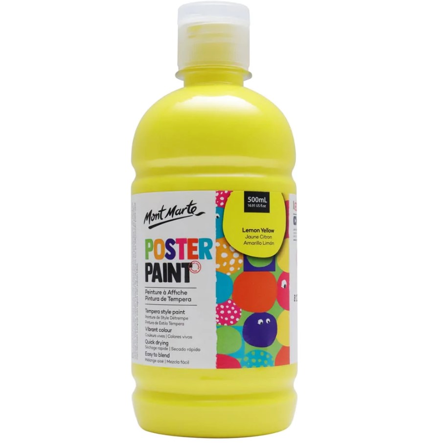 Mont Marte Kids - Poster Paint 500ml - Lemon Yellow