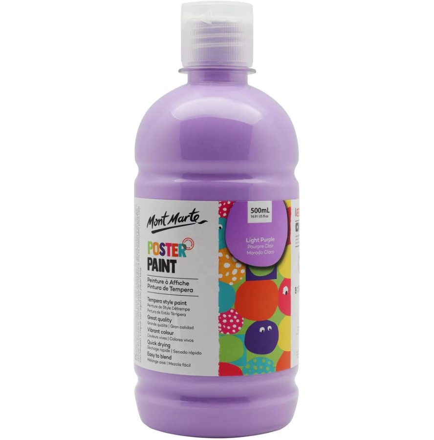 Mont Marte Kids - Poster Paint 500ml - Light Purple