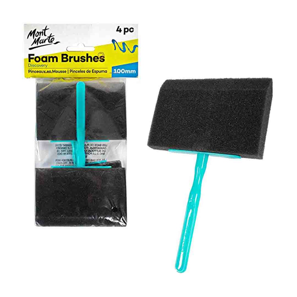 Mont Marte Foam Hobby Brush 100Mont Marte 4pc Poly Bag