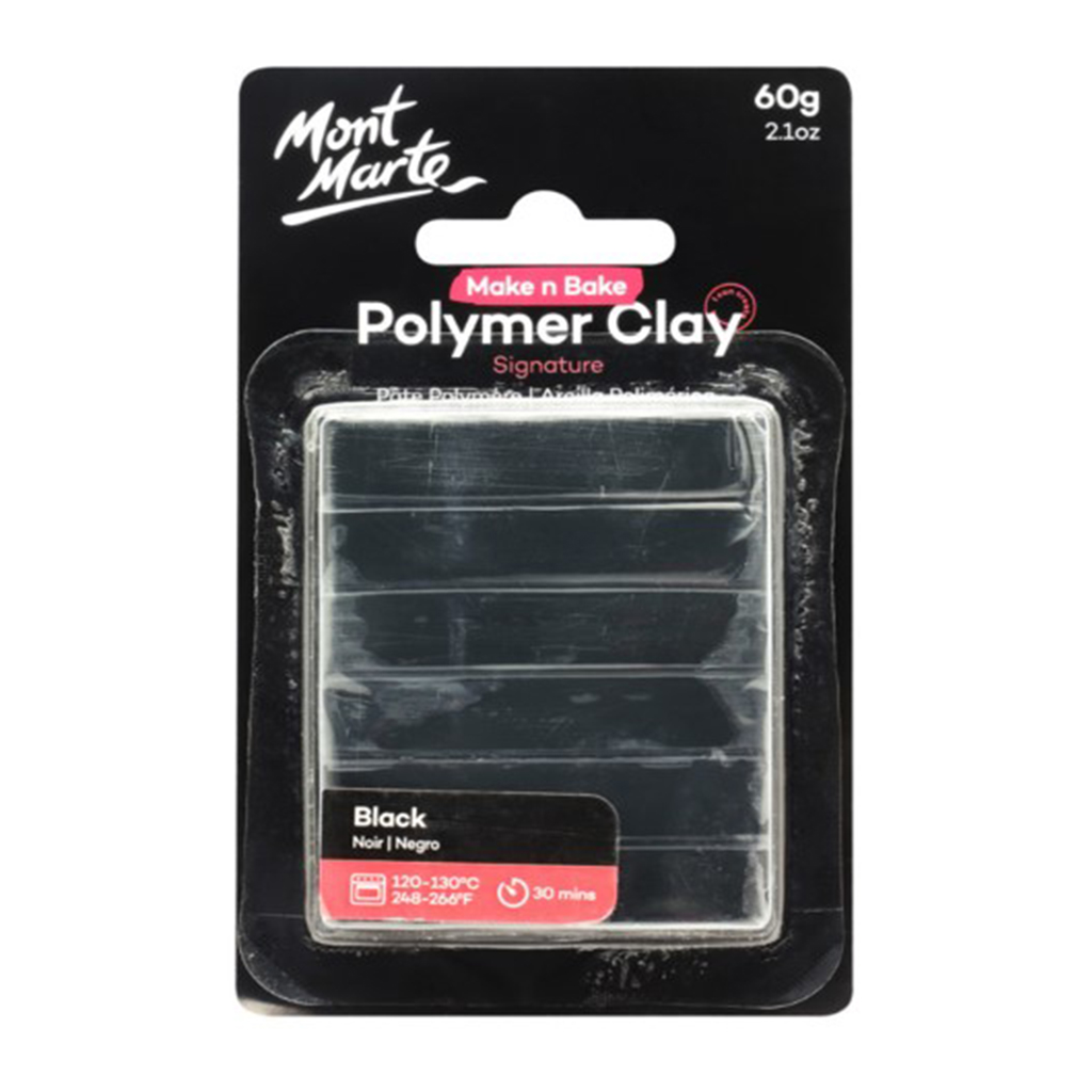 Mont Marte Make N Bake Polymer Clay 60g Black