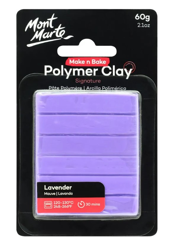 Mont Marte Make N Bake Polymer Clay 60g LAVENDER‏