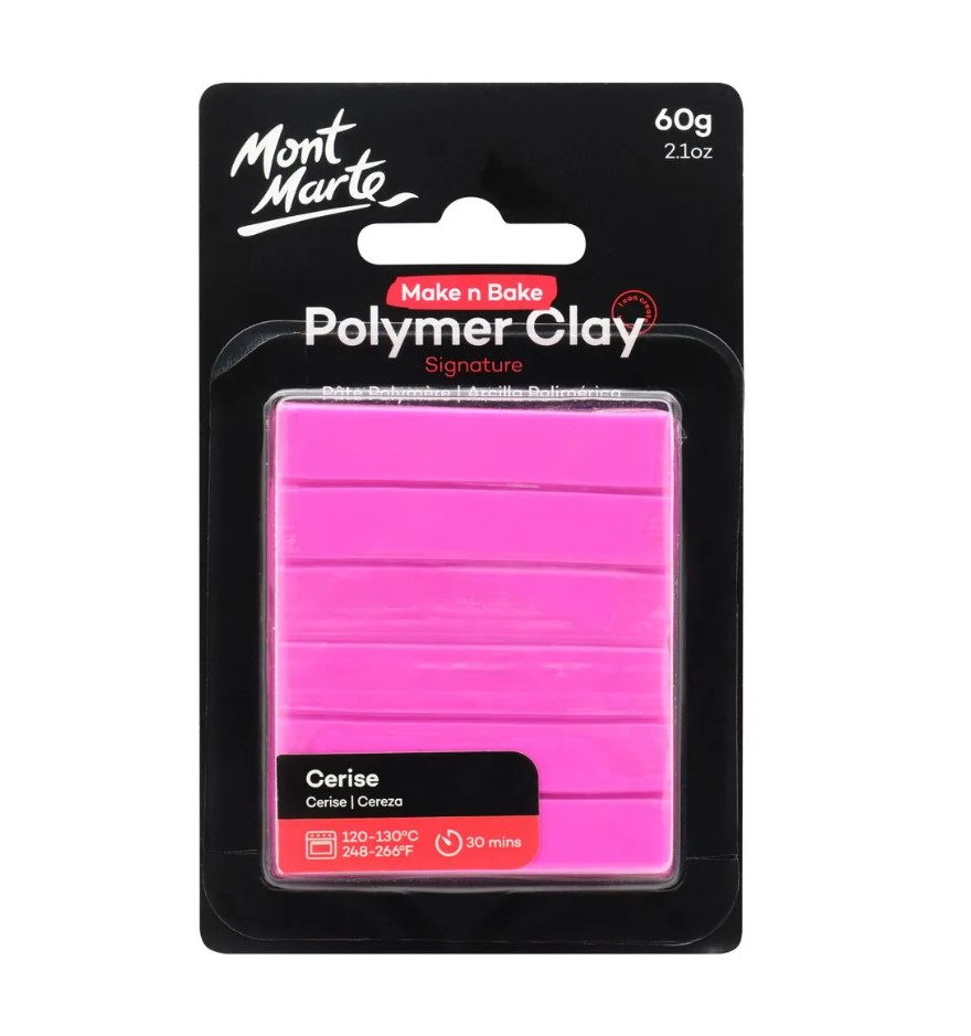 Mont Marte Make N Bake Polymer Clay 60g Cerise‏