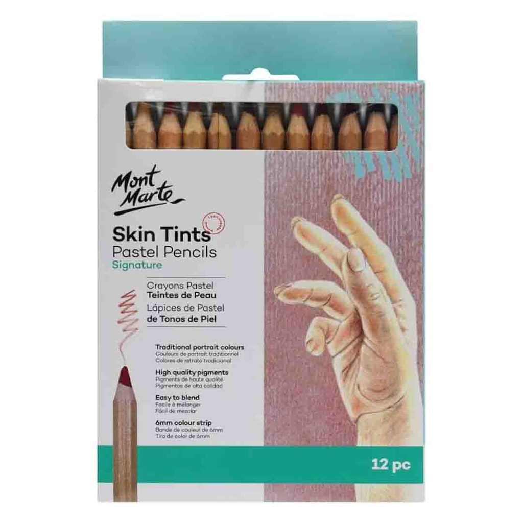 Mont Marte Skin Tints Pastel Pencils 12pc