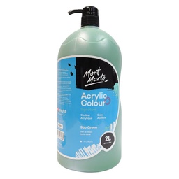 [MSCH2208] Mont Marte Signature Acrylic Paint Pump Bottle 2L - Sap Green‏
