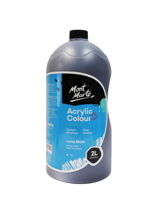 Mont Marte Signature Acrylic Paint Pump Bottle 2L Black