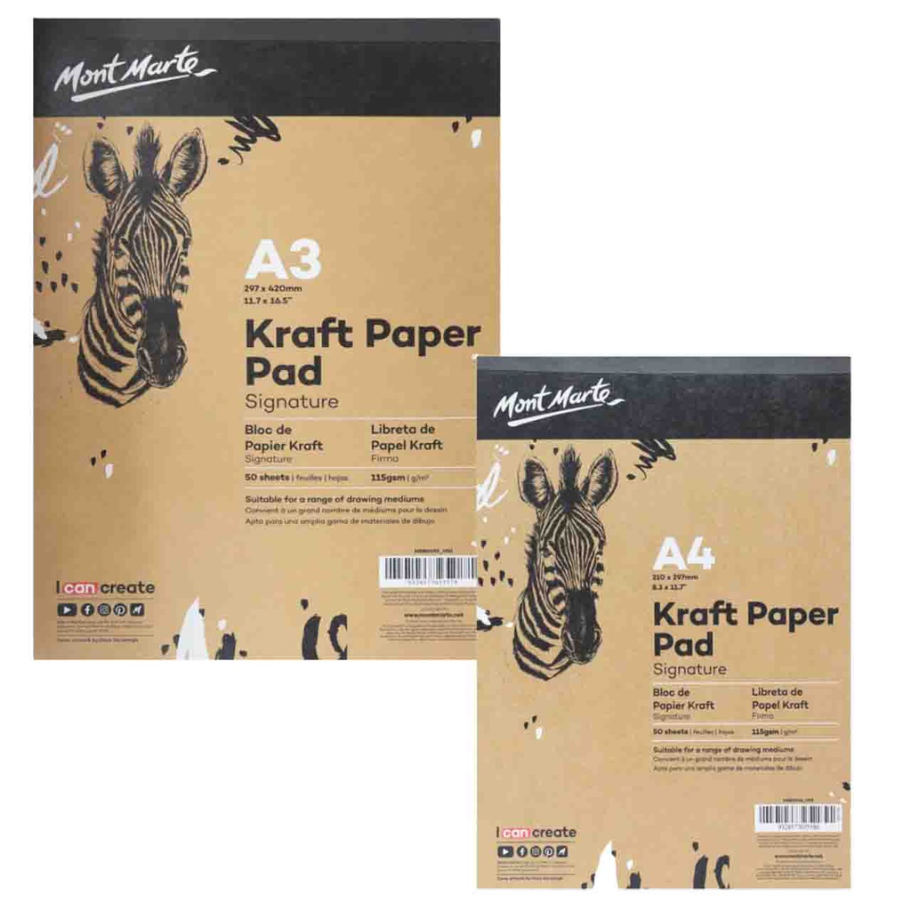 Mont Marte A4 Kraft Paper Pad - 50 Sheets