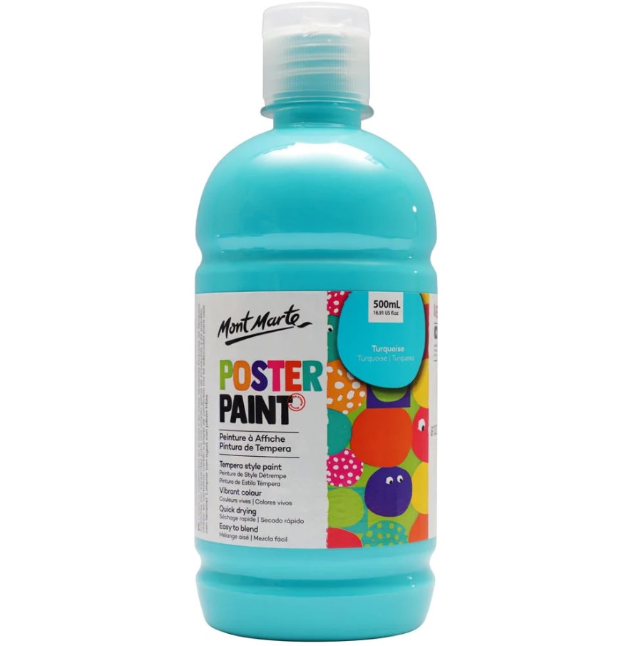 Mont Marte Kids - Poster Paint 500ml -  Turquoise