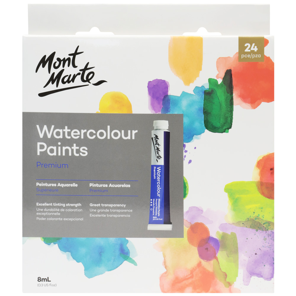 Mont Marte Premium Watercolor Paints Set 24pce x 8ml‏ 