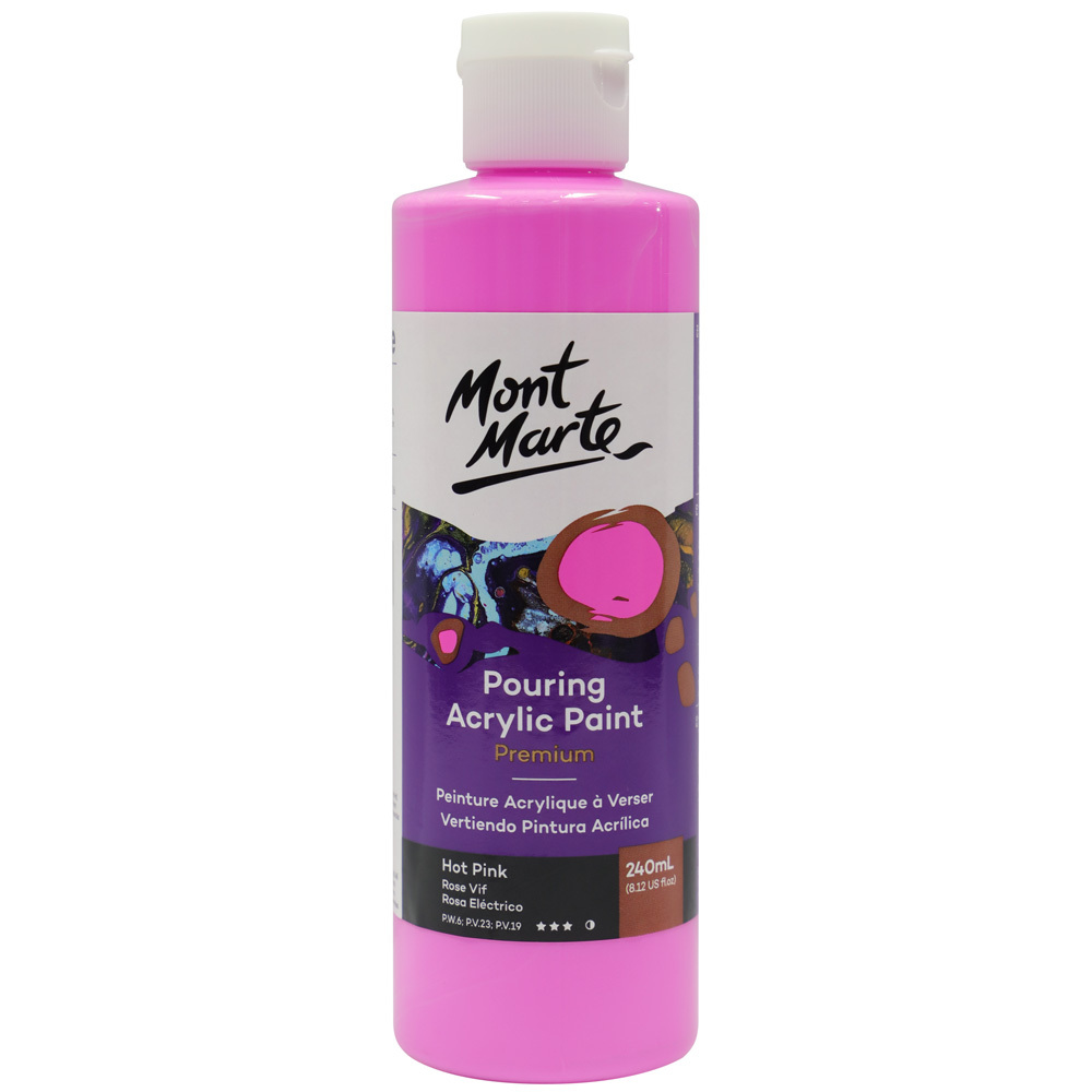 Mont Marte Pouring Acrylic 240ml - Hot Pink