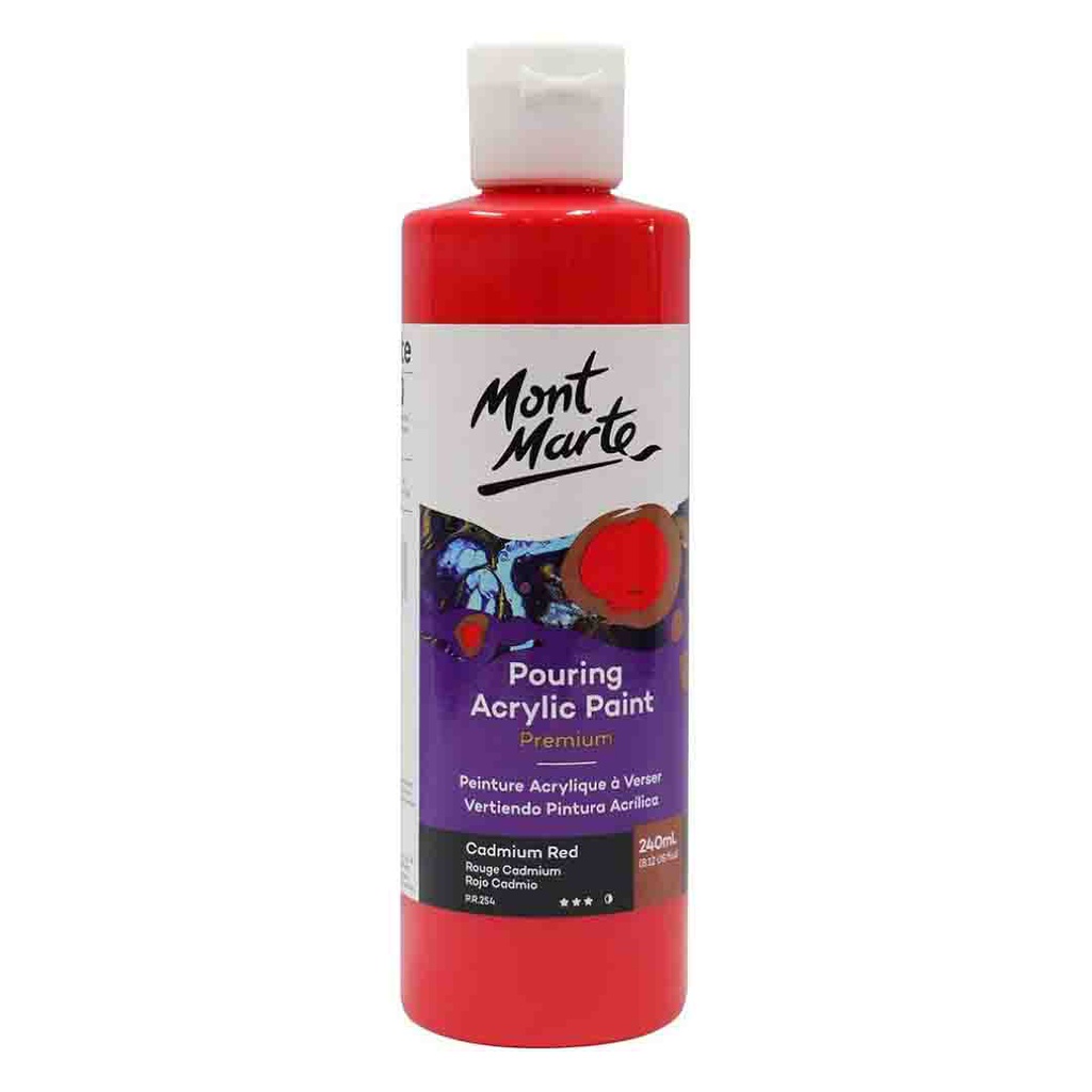 Mont Marte Pouring Acrylic 240ml - Cadmium Red