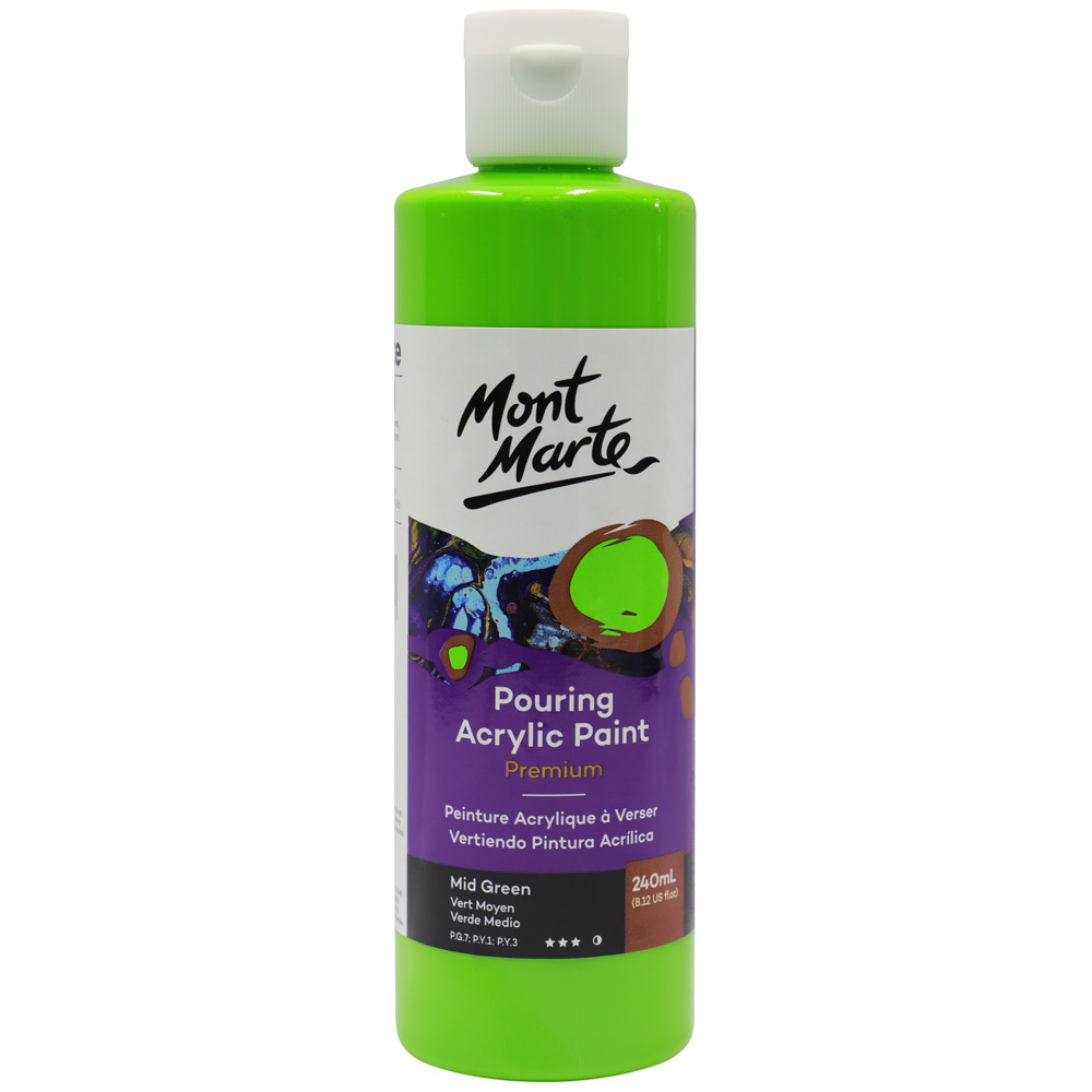 Mont Marte Pouring Acrylic 240ml - Mid Green