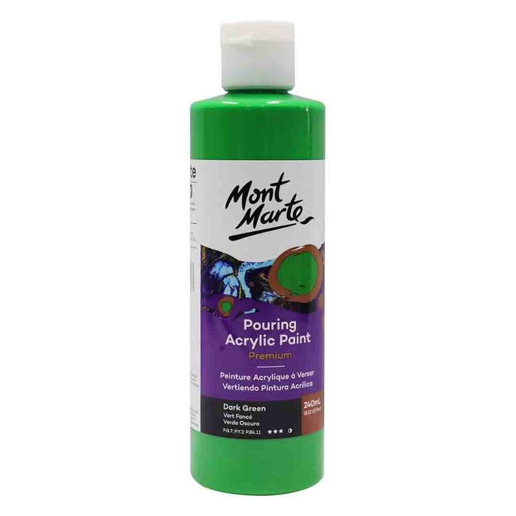 Mont Marte Pouring Acrylic 240ml - Dark Green