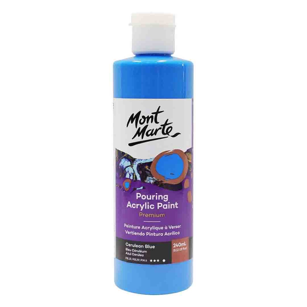Mont Marte Pouring Acrylic 240ml - Cerulean  