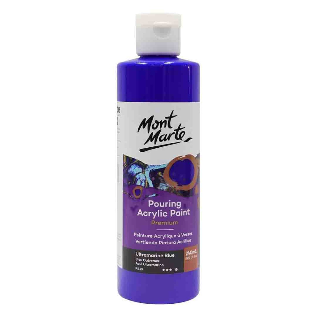 الوان اكريلك بورنق سكب 240 مل من مونت مارت لون  - Ultramarine Blue
