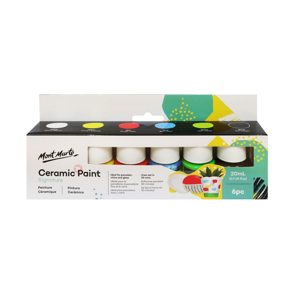 Mont Marte Ceramic Liquid Paint 6pc x 20ml