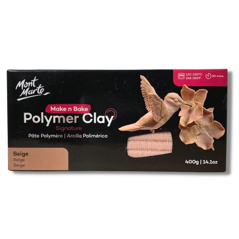 Mont Marte Make n Bake Polymer Clay 400g - Beige