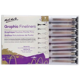 [MMPM0025] قلم رسم جرافيك 7 قطع مونت مارت متعدد المقاسات