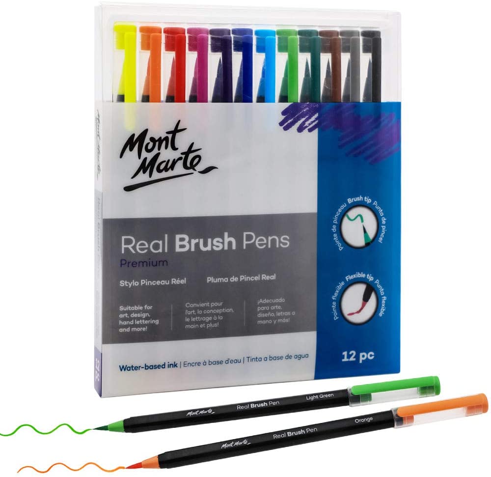 Mont Marte Real Brush Pens 12pc