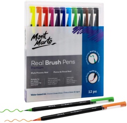 [MMPM0046] Mont Marte Real Brush Pens 12pc