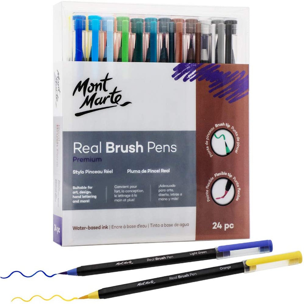 Mont Marte Real Brush Pens 24pc