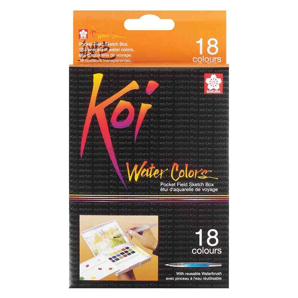 Koi Watercolor Pocket - 18 Colors