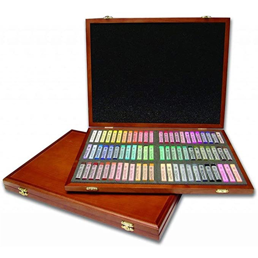 72 KINGART ARTIST SOFT PASTEL SET IN WOOD BOX