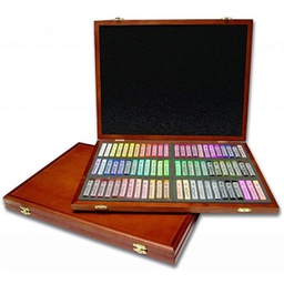 [125] 72 KINGART ARTIST SOFT PASTEL SET IN WOOD BOX