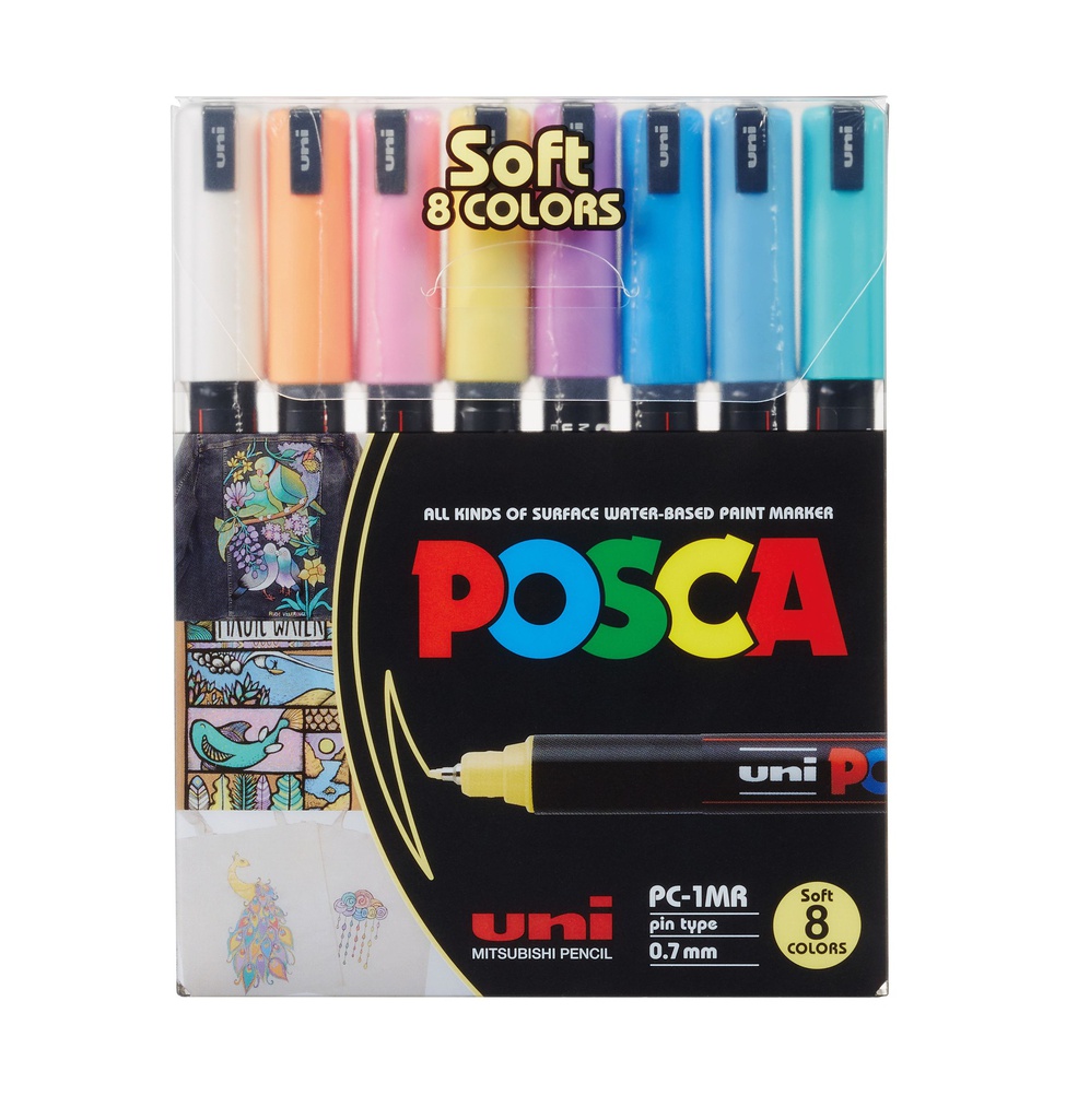   POSCA Marker colors for all surfaces 0.7MM 8col