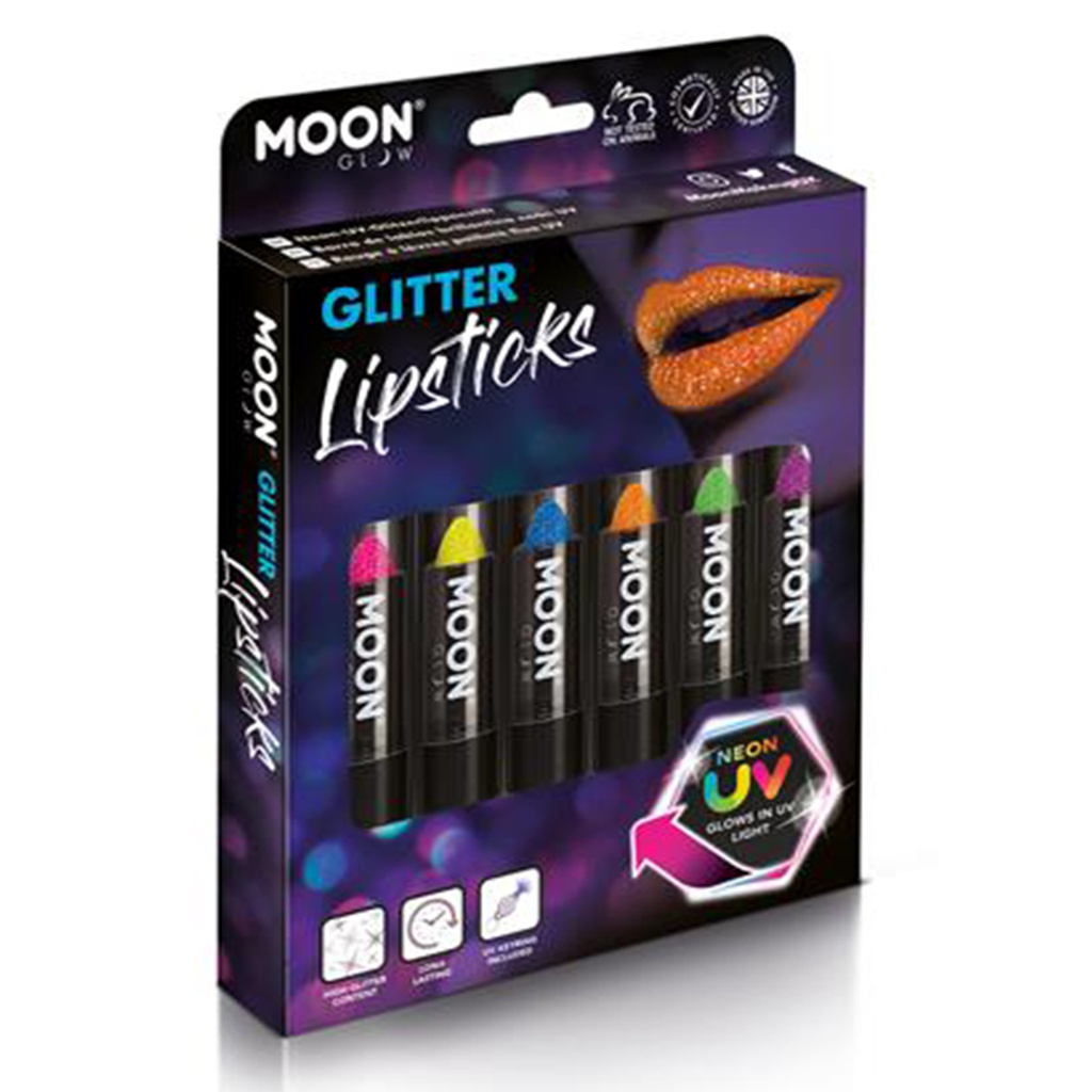 Neon UV Glitter Lipstick - Boxset