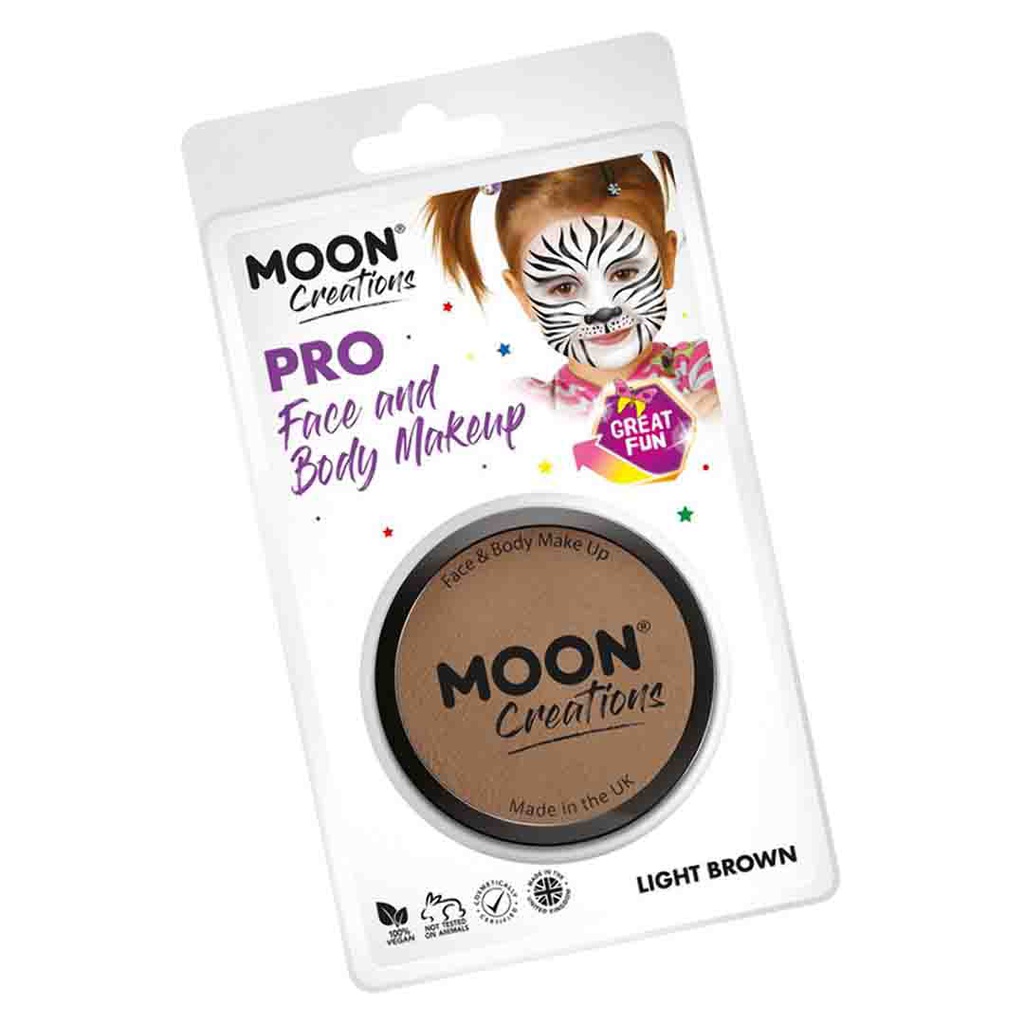 Pro Face Paint Cake Pots -  Light Brown( Clamshell) 