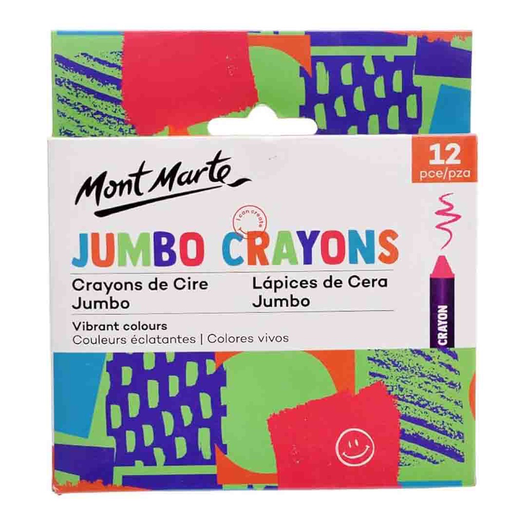 Mont Marte Jumbo Crayons 12pce