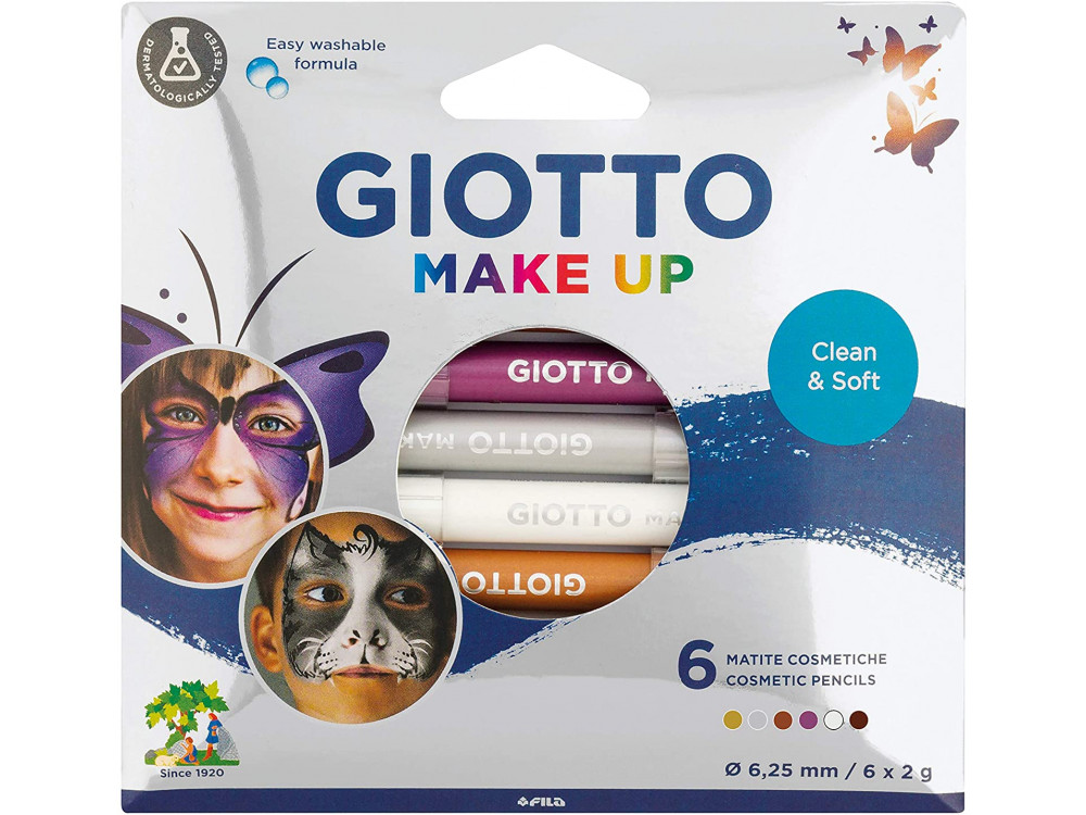 SET 6 GIOTTO MAKE UP PENCILS METALLIC