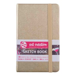 [9314141M] Art Creation sketch book black W.GOLD 9X14 140G 