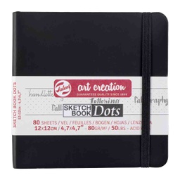 [9314404M] Art Creation sketch book Dots BLACK 12X12 80G 