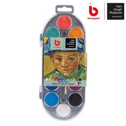 [60399007] Van Gogh water colors with brush  paint dot  set 12