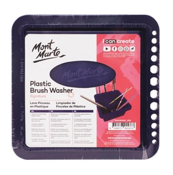 [MAXX0019] Mont Marte Brushwasher Twin Compartment Sq. Plastic