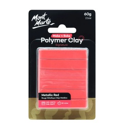 [MMSP6060] Mont Marte Make n Bake Polymer Clay 60g - Metallic Red