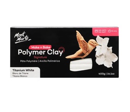 [MMSP6402] Mont Marte Make n Bake Polymer Clay 400g - Titanium White