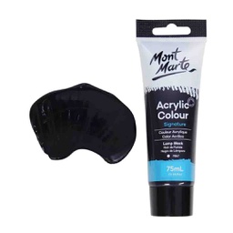 [MSCH7532] Mont Marte Studio Acrylic Paint 75ml - Lamp Black