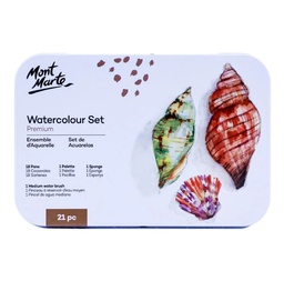 [PMHS0066] Mont Marte Watercolor Set in Tin 21pc