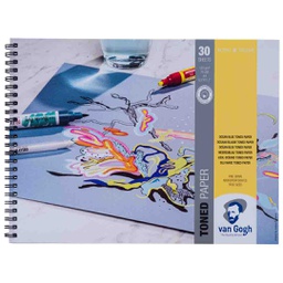 [93180032] Van Gogh toned paper sketch book .OCEAN BLUE A4 FSC-MIX