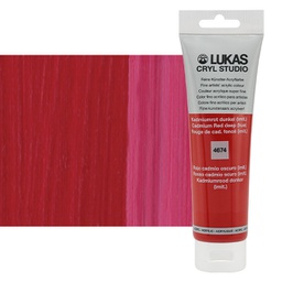 [746740012] Lukas Studio Acrylic color 125ml Cadmium Red Deep Hue