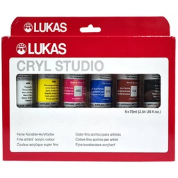 [760780000] Lukas Studio Acrylic color Assortment 6X75ml