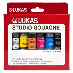 [764880000] Lukas Studio Gouache 6x20ml Set