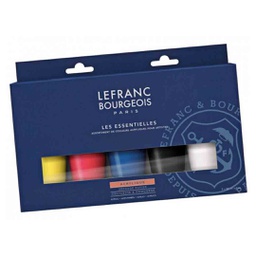 [300684] Lefranc &amp; Bourgeois fine acrylic color 5X80ML set
