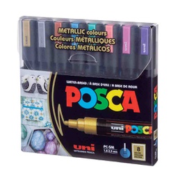 [PC-5MMETALLIC] الوان ماركر بوسكا لجميع الاسطح 8 لون POSCA 1.8-2.5MM