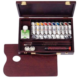 [18840004] Rembrandt  Acrylic colour wooden box Traditional | 10 x 40 ml + accessories